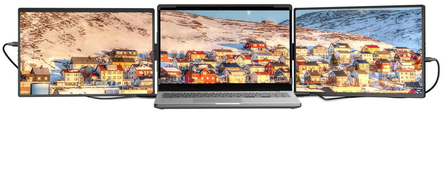 Dopesplay 14.1" Triple Portable Laptop Monitor