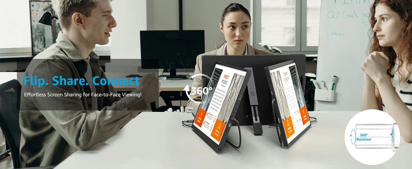 Dopesplay 14.1" Triple Portable Laptop Monitor