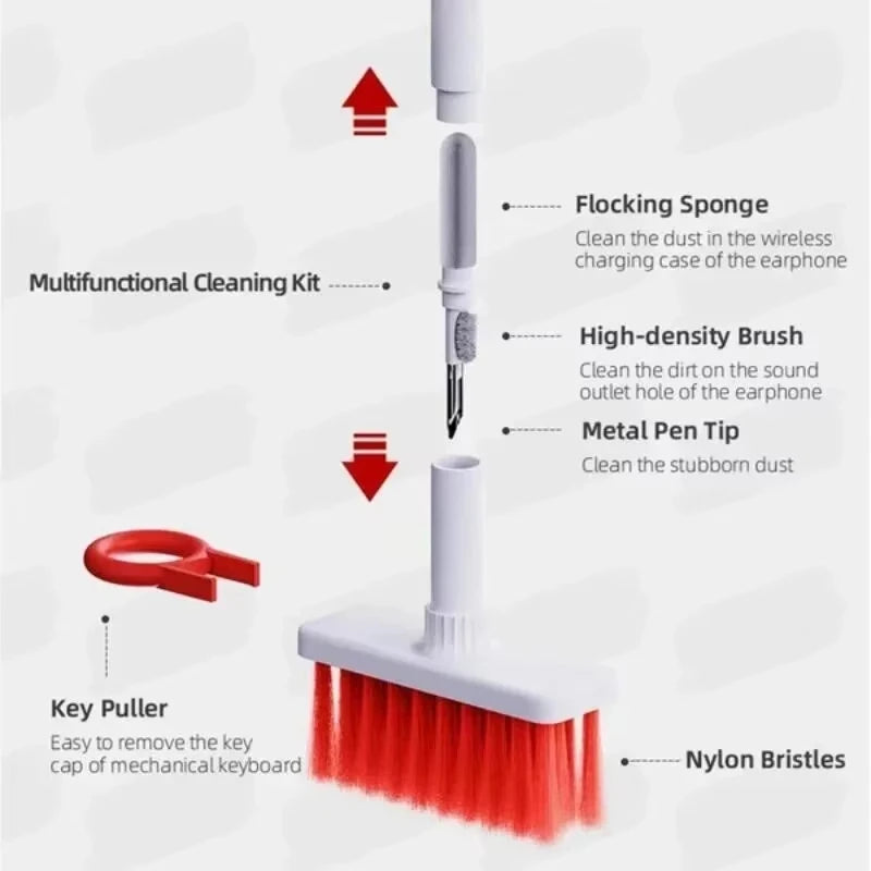 5-in-1 Keyboard & Earbuds Cleaning Tool